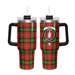 Boyd Modern Tartan Crest 40 oz Insulated Tumbler with Handle