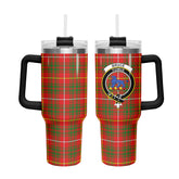 Bruce Modern Tartan Crest 40 oz Insulated Tumbler with Handle