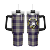 Cunningham Dress Blue Dancers Tartan Crest 40 oz Insulated Tumbler with Handle
