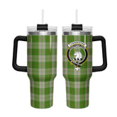 Cunningham Dress Green Dancers Tartan Crest 40 oz Insulated Tumbler with Handle