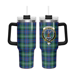 Davidson of Tulloch Tartan Crest 40 oz Insulated Tumbler with Handle