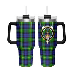 Gordon Modern Tartan Crest 40 oz Insulated Tumbler with Handle