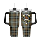 Graham of Menteith Weathered Tartan Crest 40 oz Insulated Tumbler with Handle
