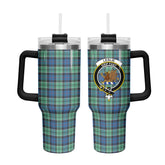 Leslie Hunting Ancient Tartan Crest 40 oz Insulated Tumbler with Handle