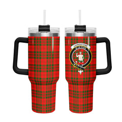 Livingstone Tartan Crest 40 oz Insulated Tumbler with Handle