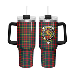MacIntosh Hunting Modern Tartan Crest 40 oz Insulated Tumbler with Handle