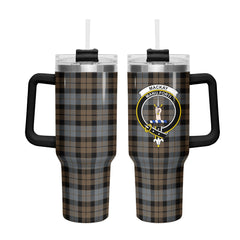 MacKay Weathered Tartan Crest 40 oz Insulated Tumbler with Handle