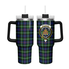MacKenzie Modern Tartan Crest 40 oz Insulated Tumbler with Handle