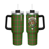 MacKinnon Hunting Modern Tartan Crest 40 oz Insulated Tumbler with Handle