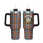 MacLachlan Ancient Tartan Crest 40 oz Insulated Tumbler with Handle