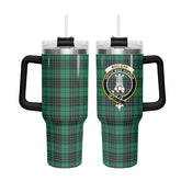 MacLean Hunting Ancient Tartan Crest 40 oz Insulated Tumbler with Handle