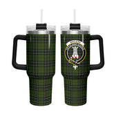 MacLean Hunting Tartan Crest 40 oz Insulated Tumbler with Handle