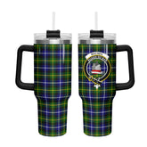 MacNeil of Barra Modern Tartan Crest 40 oz Insulated Tumbler with Handle