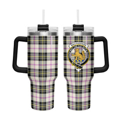 MacPherson Dress Ancient Tartan Crest 40 oz Insulated Tumbler with Handle
