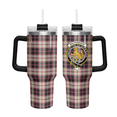 MacPherson Hunting Ancient Tartan Crest 40 oz Insulated Tumbler with Handle