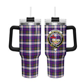 McDonald Dress Modern Tartan Crest 40 oz Insulated Tumbler with Handle