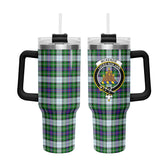McKenzie Dress Modern Tartan Crest 40 oz Insulated Tumbler with Handle