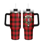 McQueen Modern Tartan Crest 40 oz Insulated Tumbler with Handle