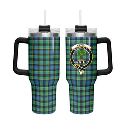 Mowat Ancient Tartan Crest 40 oz Insulated Tumbler with Handle