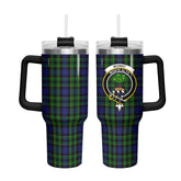 Mowat Modern Tartan Crest 40 oz Insulated Tumbler with Handle