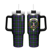 Russell Modern Tartan Crest 40 oz Insulated Tumbler with Handle