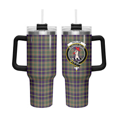 Taylor Weathered Tartan Crest 40 oz Insulated Tumbler with Handle