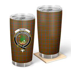Seton Hunting Modern Tartan Crest Tumbler