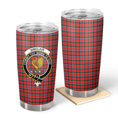 Sinclair Modern Tartan Crest Tumbler