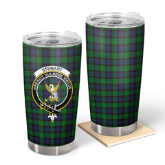 Stewart Old Modern Tartan Crest Tumbler