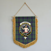 Allardice Tartan Crest Wall Hanging Banner - Wood Pole