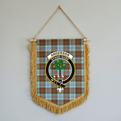 Anderson Ancient Tartan Crest Wall Hanging Banner - Wood Pole