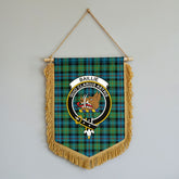 Baillie Ancient Tartan Crest Wall Hanging Banner - Wood Pole