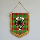 Baxter Modern Tartan Crest Wall Hanging Banner - Wood Pole