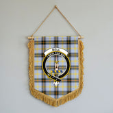 Bell of the Borders Tartan Crest Wall Hanging Banner - Wood Pole