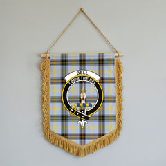 Bell of the Borders Tartan Crest Wall Hanging Banner - Wood Pole