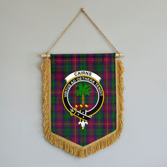 Cairns Tartan Crest Wall Hanging Banner - Wood Pole