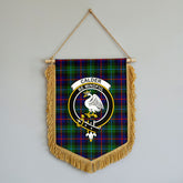Calder (Calder-Campbell) Tartan Crest Wall Hanging Banner - Wood Pole