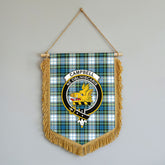 Campbell Dress Ancient Tartan Crest Wall Hanging Banner - Wood Pole