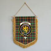 Cumming Hunting Ancient Tartan Crest Wall Hanging Banner - Wood Pole