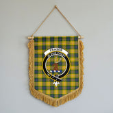 Fraser (of Lovat) Yellow Tartan Crest Wall Hanging Banner - Wood Pole
