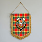 Gibson Tartan Crest Wall Hanging Banner - Wood Pole