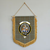 Haig Check Tartan Crest Wall Hanging Banner - Wood Pole