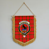 MacDonnell of Keppoch Tartan Crest Wall Hanging Banner - Wood Pole