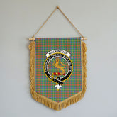 MacKintosh Hunting Ancient Tartan Crest Wall Hanging Banner - Wood Pole