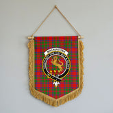 MacKintosh Modern Tartan Crest Wall Hanging Banner - Wood Pole