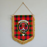 MacNaughten Tartan Crest Wall Hanging Banner - Wood Pole