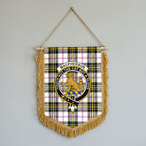 MacPherson Dress Modern Tartan Crest Wall Hanging Banner - Wood Pole