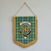 MacThomas Ancient Tartan Crest Wall Hanging Banner - Wood Pole
