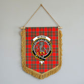 McBain Tartan Crest Wall Hanging Banner - Wood Pole