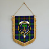 McEwan Modern Tartan Crest Wall Hanging Banner - Wood Pole
